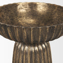 Ciaran Fluted Textured Antiqued Gold Metal Decorative Bowl - Default Title