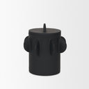 Deacon Small Matte Black Metal Canister with Sculptural Handles - Default Title