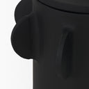 Deacon Small Matte Black Metal Canister with Sculptural Handles - Default Title