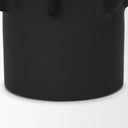 Deacon Small Matte Black Metal Canister with Sculptural Handles - Default Title