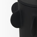 Deacon Large Matte Black Metal Canister with Sculptural Handles - Default Title
