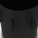 Deacon Large Matte Black Metal Canister with Sculptural Handles - Default Title