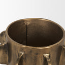 Deacon Small Antiqued Gold Metal Canister with Sculptural Handles - Default Title