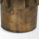 Deacon Small Antiqued Gold Metal Canister with Sculptural Handles - Default Title