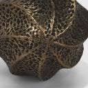 Imani Small Sculptural Textured Antiqued Gold Metal Decorative Orb Object - Default Title