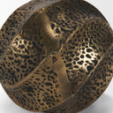 Imani Small Sculptural Textured Antiqued Gold Metal Decorative Orb Object - Default Title