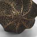 Imani Large Sculptural Textured Antiqued Gold Metal Decorative Orb Object - Default Title