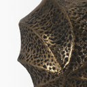 Imani Large Sculptural Textured Antiqued Gold Metal Decorative Orb Object - Default Title