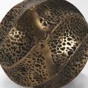 Imani Large Sculptural Textured Antiqued Gold Metal Decorative Orb Object - Default Title