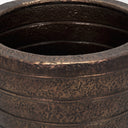 Aivana Large Antiqued Gold Metal Floor Vase - Default Title