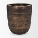 Aivana Extra Large Antiqued Gold Metal Floor Vase - Default Title