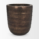 Aivana Extra Large Antiqued Gold Metal Floor Vase - Default Title