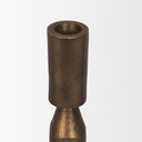 Declan Antiqued Brass Cast Metal Taper Candle Holder - Default Title
