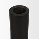 Declan Textured Matte Black Cast Metal Taper Candle Holder - Default Title