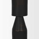 Declan Textured Matte Black Cast Metal Taper Candle Holder - Default Title