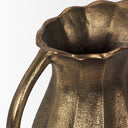 Anya Antiqued Brass Scalloped Petal Cast Metal Jug - Default Title