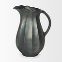 Anya Matte Black Scalloped Petal Cast Metal Jug - Default Title