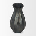 Anya Matte Black Scalloped Petal Cast Metal Jug - Default Title