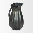 Anya Matte Black Scalloped Petal Cast Metal Jug - Default Title
