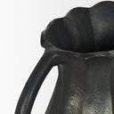 Anya Matte Black Scalloped Petal Cast Metal Jug - Default Title