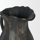 Anya Matte Black Scalloped Petal Cast Metal Jug - Default Title