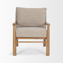 Witton Gray Fabric Beech Wood Slingback Backrest Accent Lounge Chair - Default Title