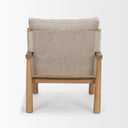 Witton Gray Fabric Beech Wood Slingback Backrest Accent Lounge Chair - Default Title
