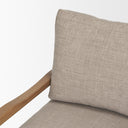 Witton Gray Fabric Beech Wood Slingback Backrest Accent Lounge Chair - Default Title