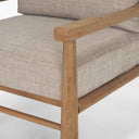 Witton Gray Fabric Beech Wood Slingback Backrest Accent Lounge Chair - Default Title