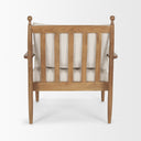 Danni Beige Fabric Beech Wood Framed Accent Lounge Chair - Default Title