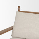 Danni Beige Fabric Beech Wood Framed Accent Lounge Chair - Default Title