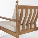 Danni Beige Fabric Beech Wood Framed Accent Lounge Chair - Default Title