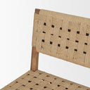 Brinley Woven Paper Rope w Brown Wood Frame Counter Stool - Default Title