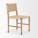 Brinley Woven Paper Rope w Brown Wood Frame Dining Chair - Default Title