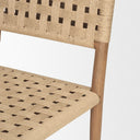 Brinley Woven Paper Rope w Brown Wood Frame Dining Chair - Default Title