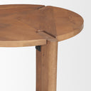 Hisako Mid Brown Open Round Accent Table - Default Title