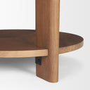 Hisako Mid Brown Open Round Accent Table - Default Title
