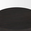 Rashama Dark Brown Wood Stacked Geometric Round Accent Table - Default Title