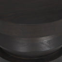 Rashama Dark Brown Wood Stacked Geometric Round Accent Table - Default Title
