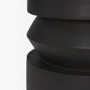 Rashama Dark Brown Wood Stacked Geometric Round Accent Table - Default Title