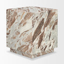 Silvex Solid Pink Marble Square Side Table - Default Title
