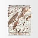 Silvex Solid Pink Marble Square Side Table - Default Title