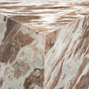Silvex Solid Pink Marble Square Side Table - Default Title