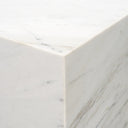 Matteo Solid White Marble Square Side Table - Default Title