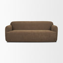 Saga Textured Brown Plush Fabric 3 Seater Sofa - Default Title