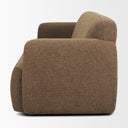 Saga Textured Brown Plush Fabric 3 Seater Sofa - Default Title