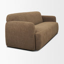 Saga Textured Brown Plush Fabric 3 Seater Sofa - Default Title