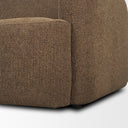 Saga Textured Brown Plush Fabric 3 Seater Sofa - Default Title
