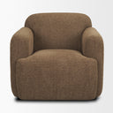 Saga Textured Brown Plush Fabric Upholstered Chair - Default Title