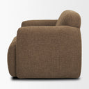 Saga Textured Brown Plush Fabric Upholstered Chair - Default Title